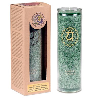 Bougie chakra du cœur (Anahata) -100 h - boutique La Porte des Secrets