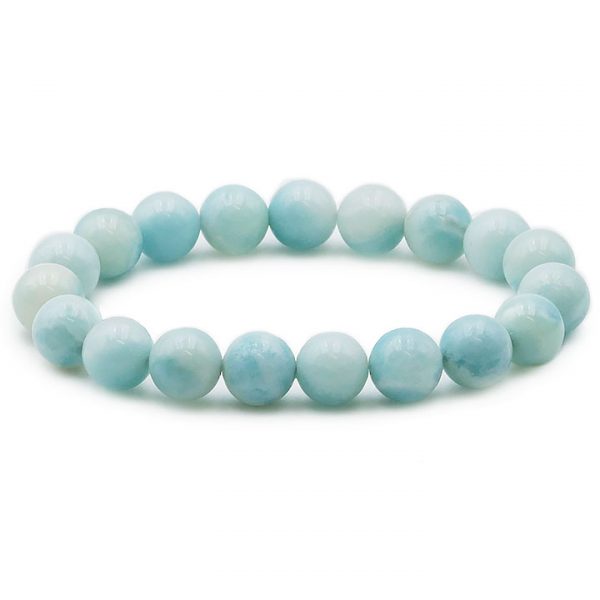 Bracelet en perles d'Amazonite naturelles 10mm - boutique de llithothérapie La Porte des Secrets