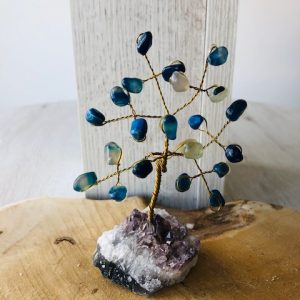 Arbre de Vie en pierres d'Agate Bleue - boutique La Porte des Secrets