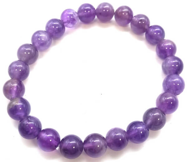 Bracelet d'Améthyste perles 8mm - Boutique La Porte des Secrets