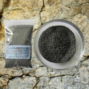 Sable de lave noir de Sable volcanique noir original de l'île des dieux et des esprits. Sachet de 200gr. Pour fumigation ou autres. Boutique ésotérique La Porte des Secrets