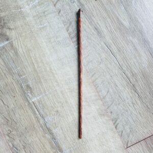 Baguette de magie en bois et perle d'améthyste sertie sur cuivre boutique ésotérique La Porte des Secrets