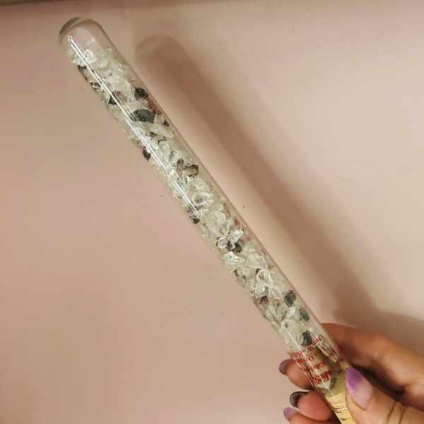 Bâton de Gemmes - Lâcher Prise et Pardonner Cristal de roche et Rhodonite boutique La Porte des Secrets