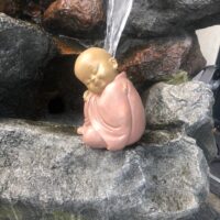 Bébé (baby) Bouddha Penseur rose 15 cm - Boutique ésotérique La Porte des Secrets