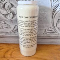 Bougie Neuvaine prière Vierge Miraculeuse 100h cire 100% naturelle boutique ésotérique La Porte des Secrets