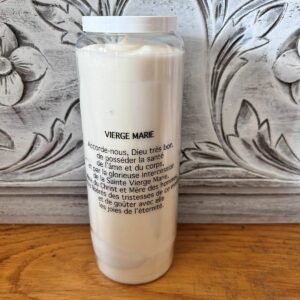 Bougie neuvaine prière à la vierge Marie boutique La Porte des Secrets