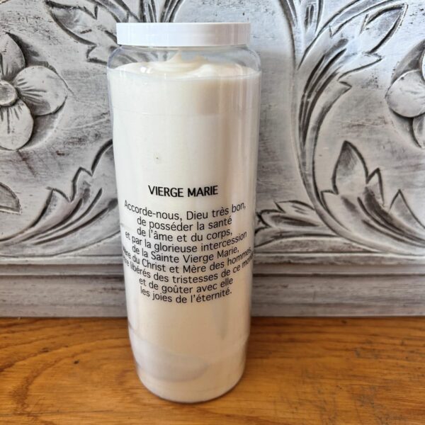 Bougie neuvaine prière à la vierge Marie boutique La Porte des Secrets