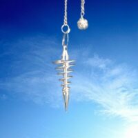 Pendule Spirale en laiton plaqué Chrome 4cm - boutique La Porte des Secrets