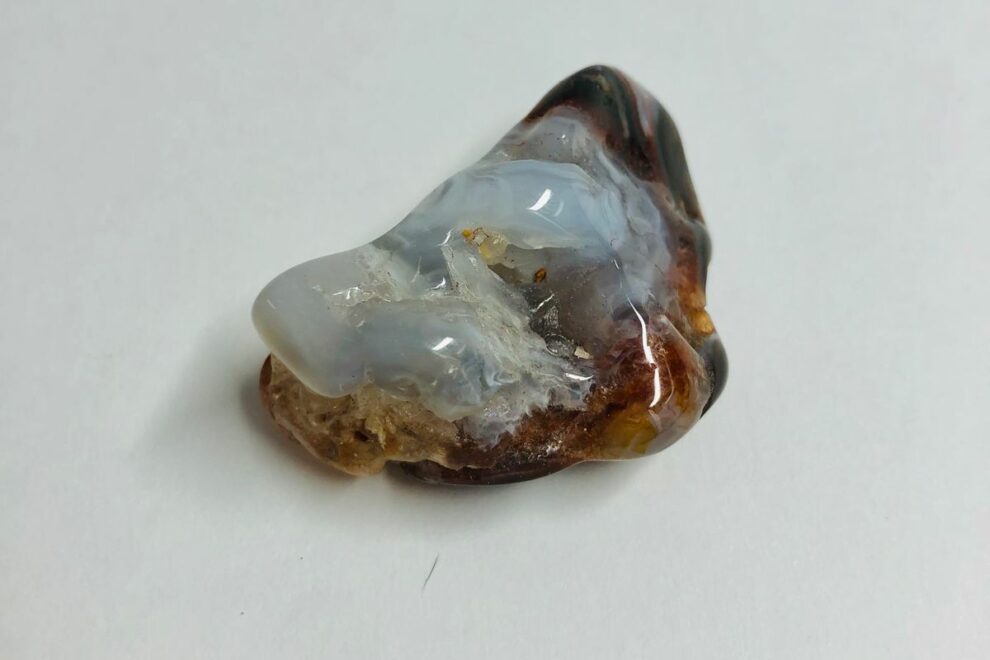 L'Agate feu du Mexique - pierre roulée