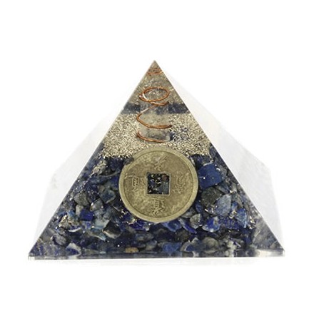 Pyramide lapis lazuli et Feng Shuiet orgone