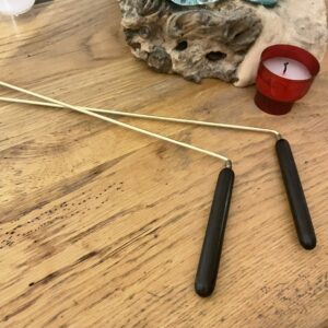 Baguette parallèle de Sourcier laiton-Bois 42cm boutique ésotérique La Porte es Secrets