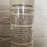 Bougie Neuvaine vitrail Archange Raphaël - 100% naturel et artisanal - Boutique ésotérique La Porte des Secrets