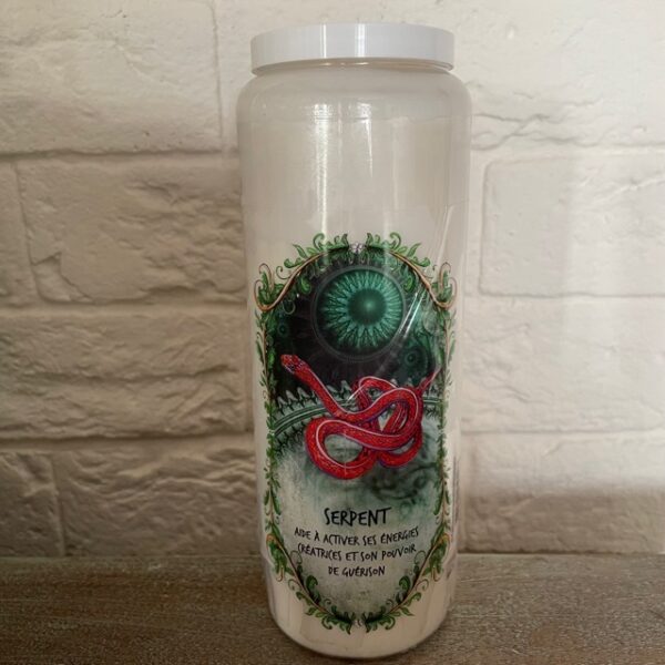 Bougie Neuvaine animal Totem SERPENT - Boutique La Porte des Secrets