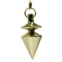 Pendul'or pendule en pendule en laiton massif Dominique Coquelle - 3.5 x 1.5 cm, 14-16 gr boutique ésotérique La Porte des Secrets