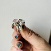 Bague trio d'or trois quartz Améthyste, Cristal de roche et Quartz rose T 54-56 - Boutique La Porte des Secrets