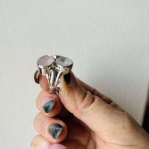 Bague trio d'or trois quartz Améthyste, Cristal de roche et Quartz rose T 54-56 - Boutique La Porte des Secrets