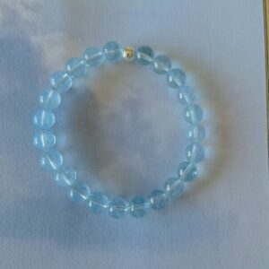 Bracelet Topaze véritable, pierre du mois de DECEMBRE Topaze bleue d'Afghanistan - Boutique La Porte des Secrets