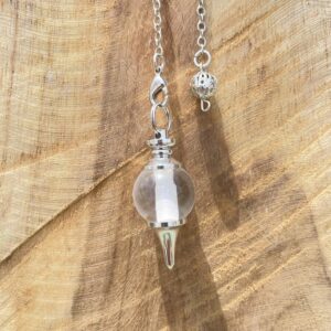 Pendule boule de cristal de roche 4cm - Boutique ésotérique La Porte des Secrets