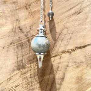 Pendule sphère Labradorite naturelle 4cm - Boutique ésotérique La Porte des Secrets