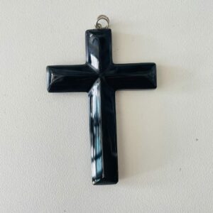 Croix d'obsidienne noire - Pièce unique