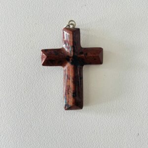 Croix Obsidienne Acajou du Mexique