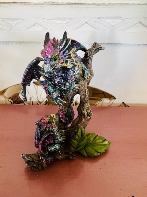 Le Dragon protecteur et son bébé, 11cm - Boutique La Porte des Secrets