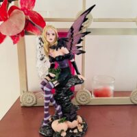 Fée, citrouilles et bébé dragon - dimensions : 25.5 cm, Poids :806g Boutique ésotérique La Porte des Secrets