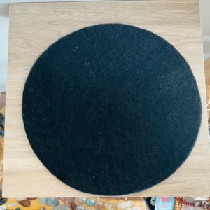 Support plat feutre pour Bol Tibétain 20cm - noir