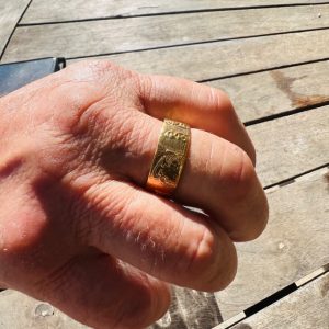 Bague SHIATZU en plaqué Or- T 68-78 - Santé & Bien être