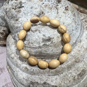 Bracelet en Palo santo perles ovales 7/8mm