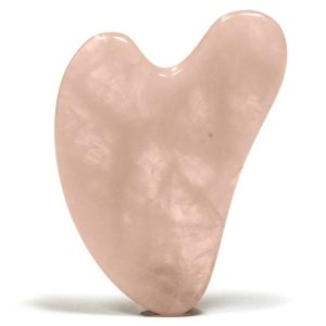 Gua-Sha Pierre de massage en Quartz rose - boutique La Porte des Secrets