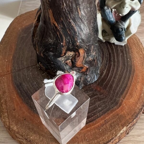 Bague fine Rubis véritable et argent massif - Boutique La Porte des Secrets