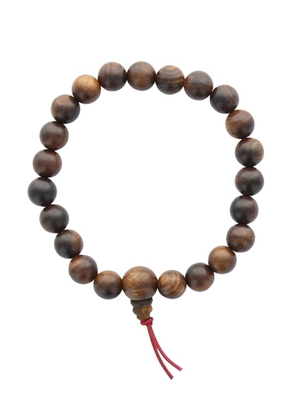 Bracelet tibétain en bois de rose du Mozambique - Boutique de lithothérapie La Porte des Secrets