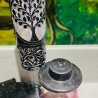 Porte encens en pierre Ollaire arbre de vie et éléphant - Boutique ésotérique La Porte des Secrets