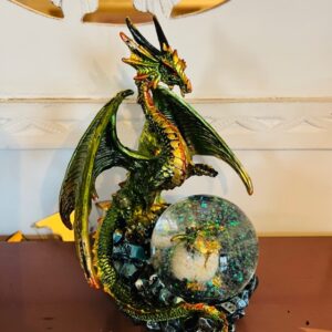 Le Dragon Médium et son bébé, 18cm - Boutique ésotérique La Porte des Secrets