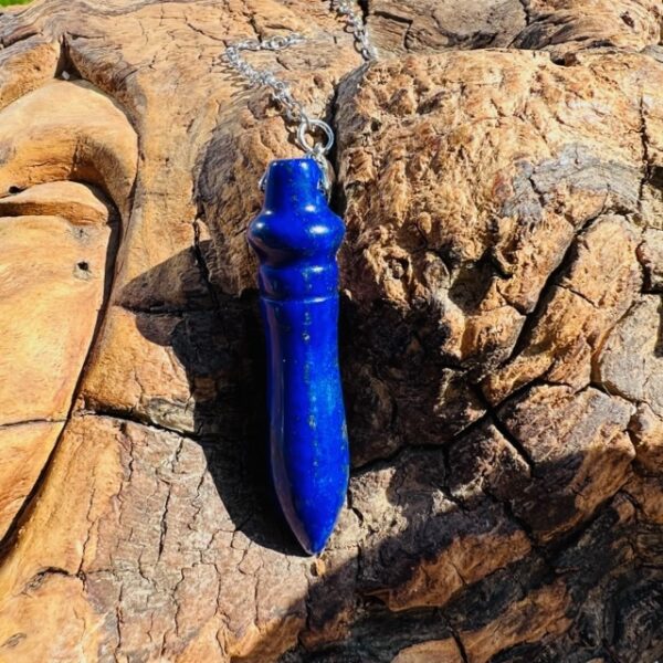 Pendule égyptien Thot en pierre Lapis-lazuli 6 cm poids environ 20 gr - boutique ésotérique La Porte des Secrets