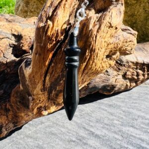 Pendule égyptien thot en Obsidienne noire noire 8 cm - Boutique ésotérique La Porte des Secrets