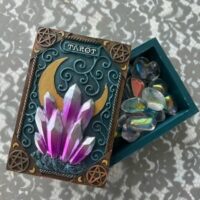 Boite pour minéraux ou Tarot ou à secrets, détails époustouflants - Boutique ésotérique & lithothérapie La Porte des Secrets
