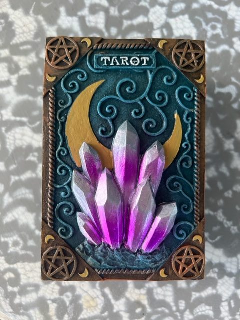Coffret pour Tarot ou Pierres - boite artisanal Nemesis Snow - Boutique ésotérique La Porte des Secxrets