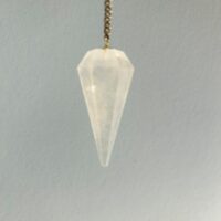 Pendule cristal de roche cône 6 face 5.7 cm- Pendule de radiesthésie boutique La Porte des Secrets