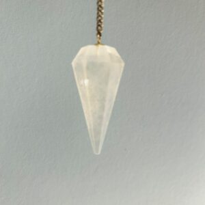 Pendule cristal de roche cône 6 face 5.7 cm- Pendule de radiesthésie boutique La Porte des Secrets