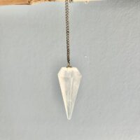 Pendule cristal de roche cône 6 face 5.7 cm- Pendule de radiesthésie boutique La Porte des Secrets