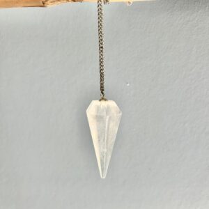 Pendule cristal de roche cône 6 face 5.7 cm- Pendule de radiesthésie boutique La Porte des Secrets