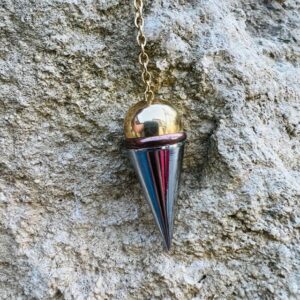 Pendule témoin conique Tibétain 3 métaux, 3.3cm - Boutique ésotérique La Porte des Secrets