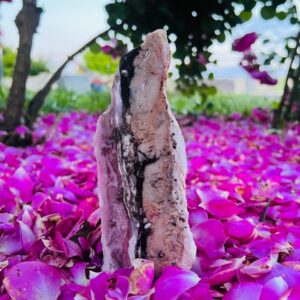 OPALE ROSE des Andes 1 face polie de forme libre - Boutique de minéraux La Porte des Secrets