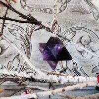 Merkaba Améthyste - Pendule étoile à 8 branches - Boutique ésotérique La Porte des Secrets