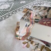 Bracelet cuivre thérapeutique forma vague - 3 métaux : cuivre, plaqué or et argent composé de 2 aimants, marque Omsaé - Boutique ésotérique La porte des Secrets