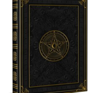 Grimoire Pentacle lunaire (vierge )imitation cuir format A5 - Boutique La Porte des Secrets