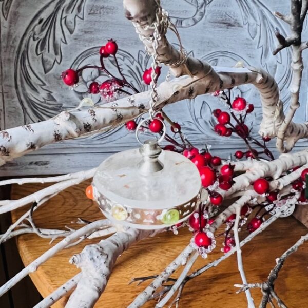 Pendule UFO en cristal de roche et pierres chakras - Boutique ésotérique La Porte des Secrets