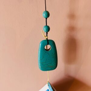 Carillon à vent 6 tubes et pierres de Turquoise - Boutique ésotérique La Porte des Secrets